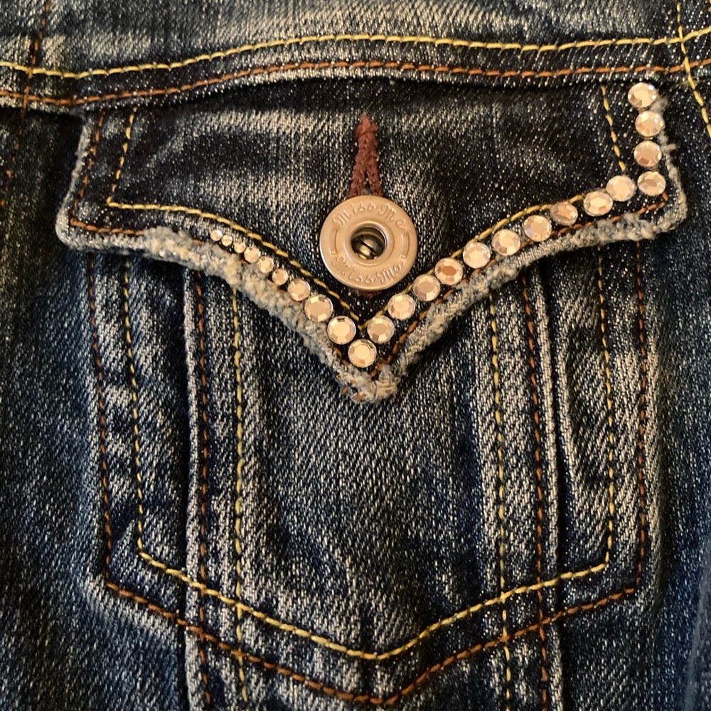 Miss Me Rhinestone Jean Jacket - Picture 6 of 10